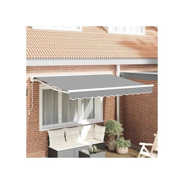 Fällbar markisram - vidaXL - Vit - Pulverlackerad stål - 250x200 cm - Fällbar