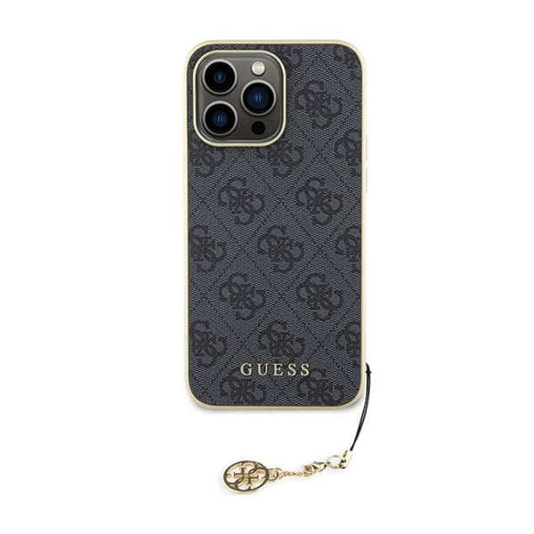 Telefoncase - Guess - 4G Charms - iPhone 15 Pro Max - Grå - Mjuk