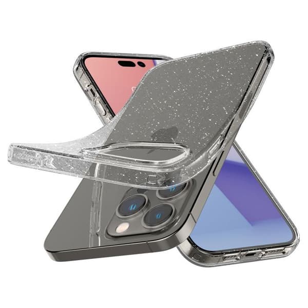 Coque för iPhone 14 Pro Max - Spigen Liquid Crystal Glitter - Crystal Quartz