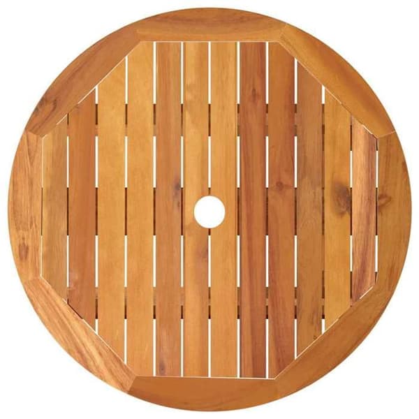 vidaXL hopfällbart trädgårdsbord Ø60x75 cm Massivt eukalyptusträ