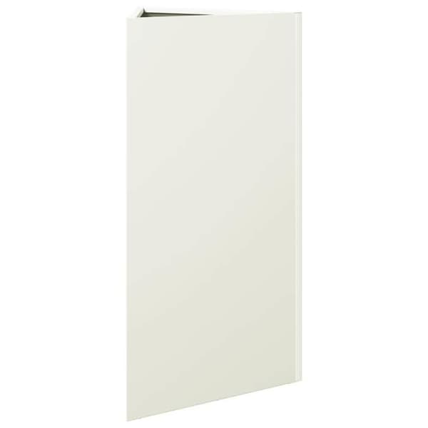 vidaXL Triangulär blomlåda vit 40x34,5x70 cm stål 851159