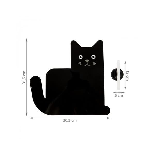 Svart magnetiskt tavla katt