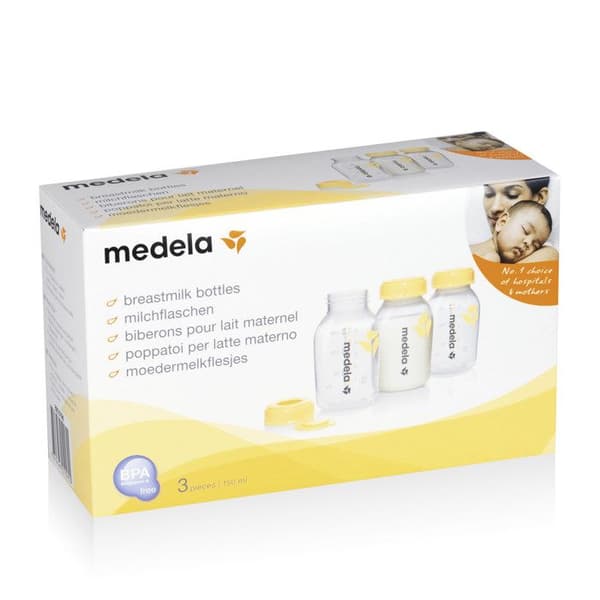 MEDELA - 150 ml insamlingsflaskor - 3-pack - Förvaring av bröstmjölk