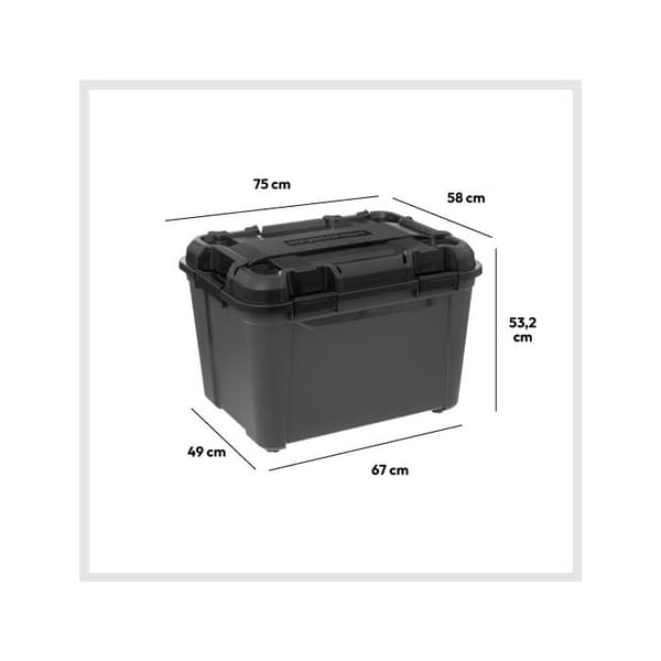 Plastlåda 160L svart - 5 five simply smart