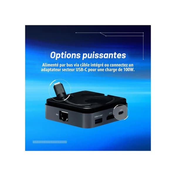 OWC 6-PORTAR TRAVEL DOCK 100W- SPACE GREY (ETHERNET) OWCTCDK6P2SG