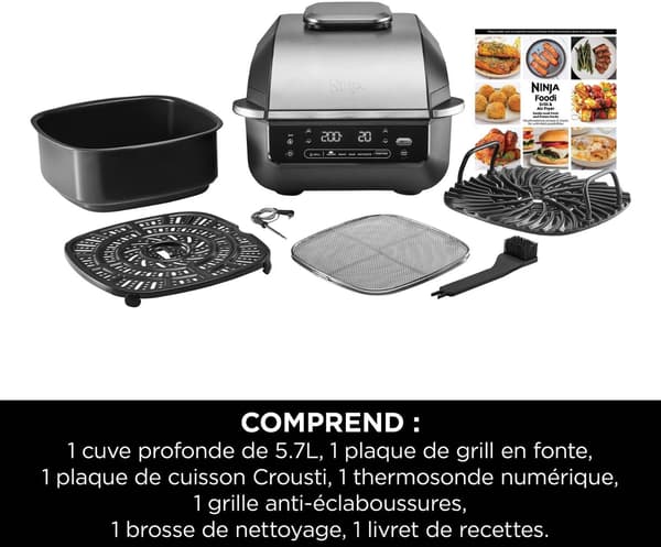 Grill NINJA - EG351EU - Kapacitet 5,7L - 5 tillagningsprogram - Termosond - 1760W
