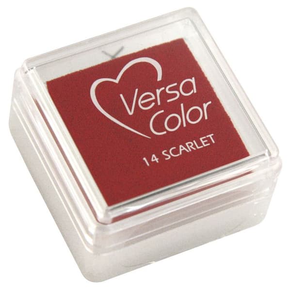 "Versacolor" bläckdyna, eldröd, 2,5x2,5 cm