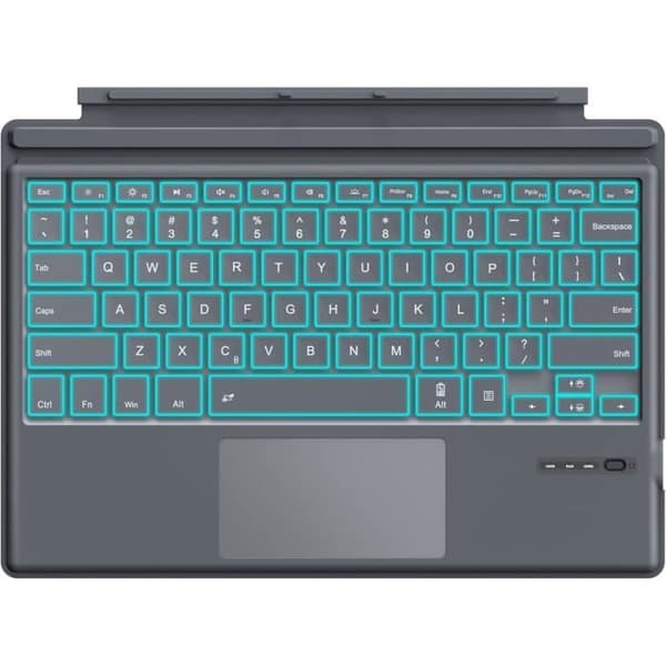 Trådlöst Bluetooth-tangentbord MoKo för Microsoft Surface Pro 7 Plus/Pro 7/Pro 6/Pro 5/Pro 4/Pro 3, Grå