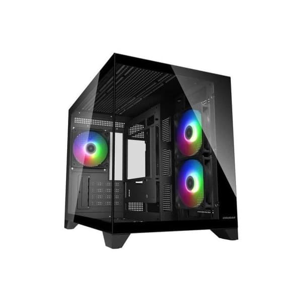 Cougar CGR-2QA6B-RGB Mini Tower Micro ATX Belysning Multi Fönster Glas