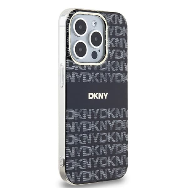Coque iPhone 15 Pro - DKNY - IML Mono & Stripe - Svart - Optimal skydd - Elegant