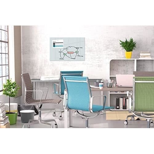 Magnetisk glas tavla - Be!Board B1300 - 90 x 60 cm - Vit - Ramfri montering