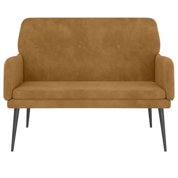 vidaXL Soffa Brun 108x79x79 cm Sammet 351421