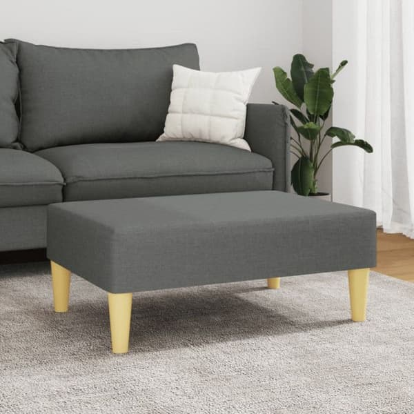 Fotpall - Mörkgrå - 77x55x31 cm - Hållbart tyg - Modern design