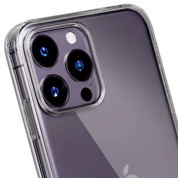Skyddsskal - 3MK - Klardäck - iPhone 15 Pro - Transparent - Halvgreppsilikon