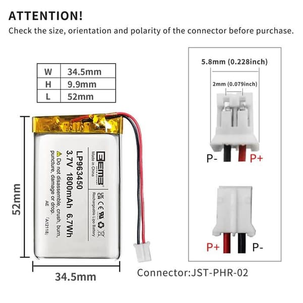 Eemb batteriladdare - LP963450