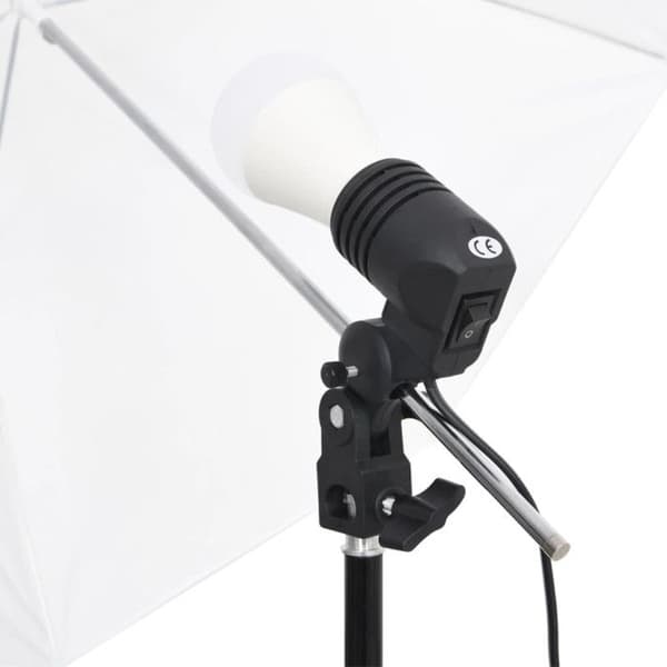 vidaXL Studio Lighting Kit med stativ och paraplyer 190230