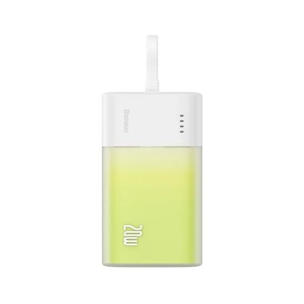 Powerbank Baseus Popsicle 5200mAh 20W Lightning/USB-C Grön/Vit