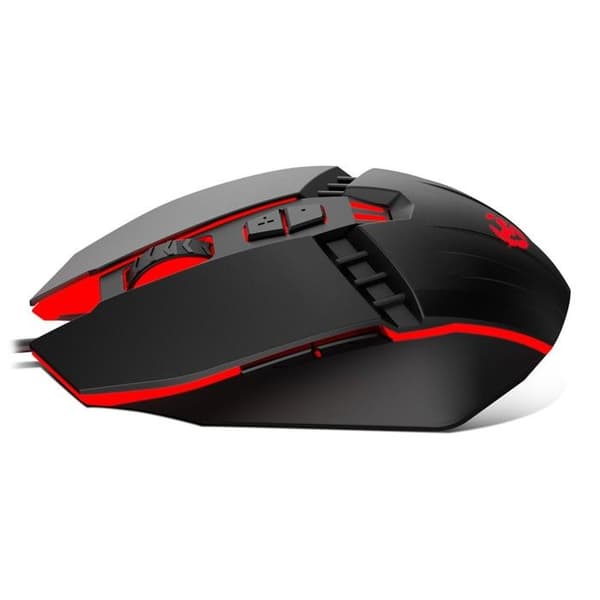 Souris Gaming - KROM - KALAX - Optisk sensor 3200 dpi - LED-belysning - 7 knappar