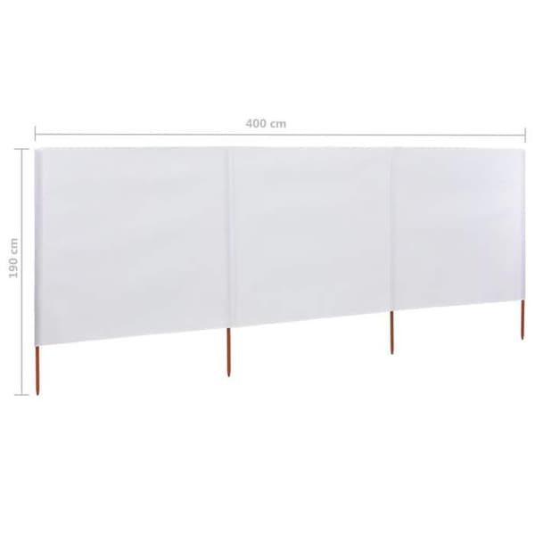 vidaXL 3-Panel Skärm Tyg 400 x 160 cm Sandvit