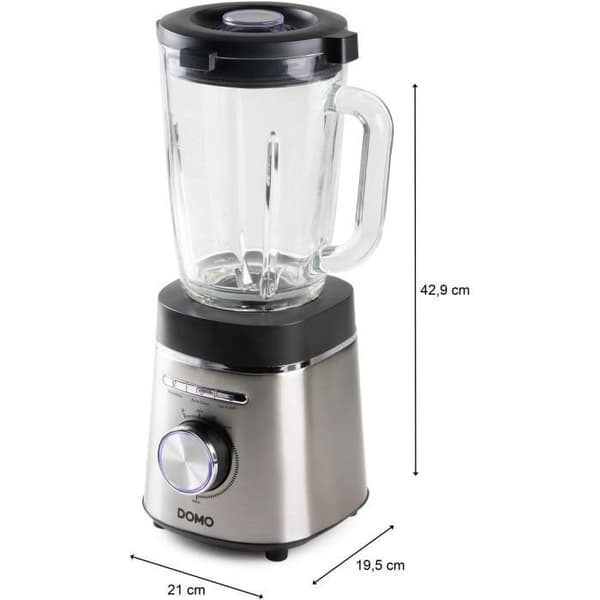 Blender - DOMO - DO740BL - Hög hastighet - 1400 W - 1,75 L - Grå