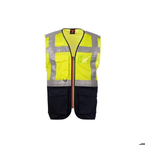 Payper Wear Extrovert Mesh säkerhetsväst - fluorescerande gul/marinblå