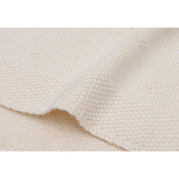Täckning 100x150cm Cosy Knit - Elfenben