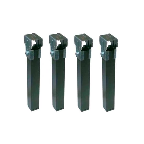 30 x 40 mm-Set med 4 metallfötter för sängbotten.<br><br>Rör