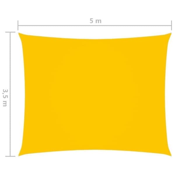 vidaXL Solskydd Duk Oxford rektangulär 3,5x5 m Gul