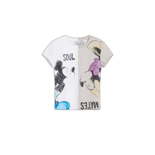 T-shirt dam Desigual Mickey - grå