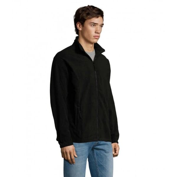 Vit zip-up mikrofleecejacka - Sol's