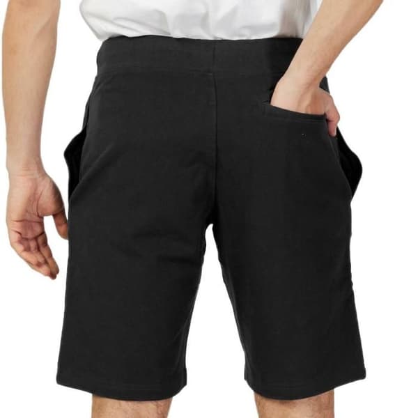 Short - SERGIO TACCHINI - Broderad logotyp - Svart - Slimmad passform - 100% bomull