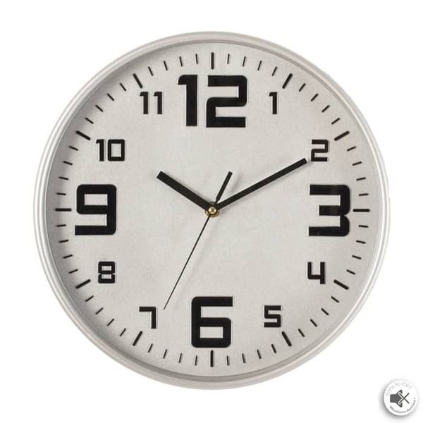 Klocka silver "Elian" D30cm - Atmosphera Inredningsdesigner