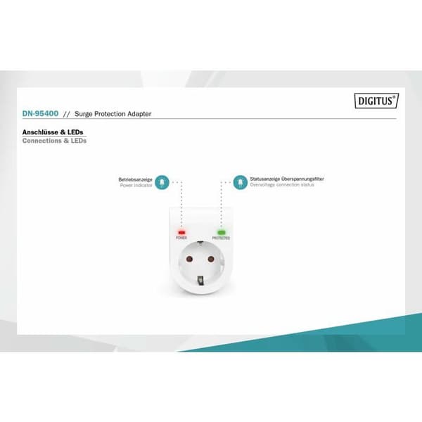 Reseadapter - universell kontakt - reseadapter för Digitus - DN-95400-5