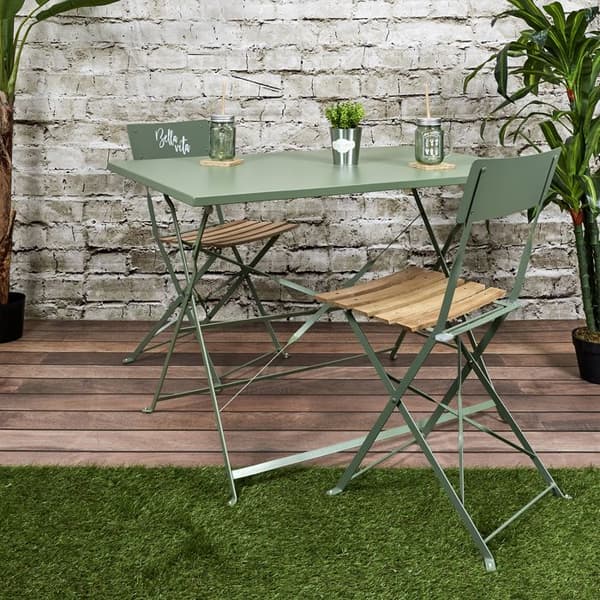 Fällbar trädgårdsstol Bella Vita khaki gröna