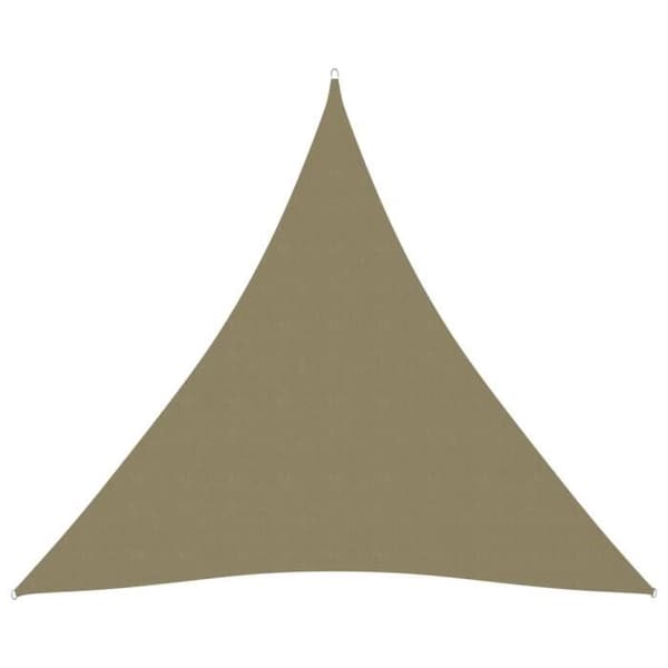 vidaXL Parasol Sail Triangular Oxford Tyg 6x6x6 m Beige