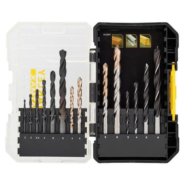 Borrset - STANLEY - FATMAX - 14 delar - Rund stång för flera material - Stapelbar MULTI-STACK förpackning