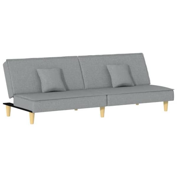 vidaXL Bäddsoffa i ljusgrå tyg 351900