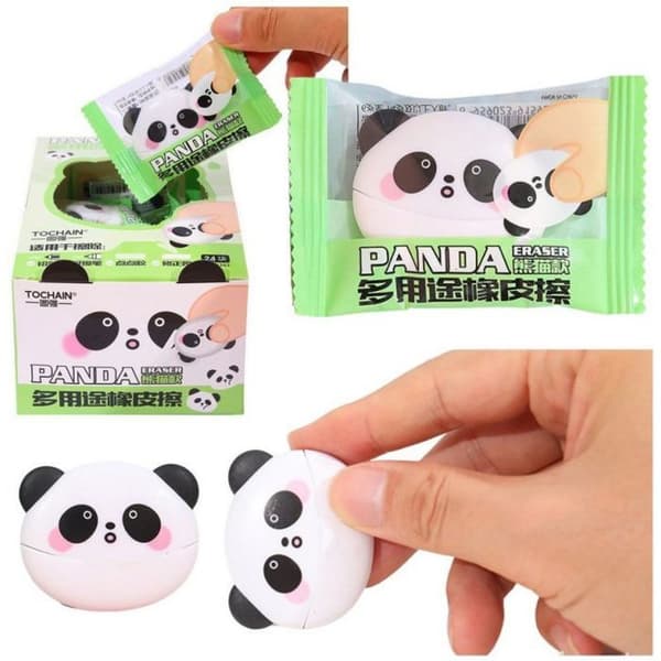 Gummistift Gummiband för att sudda Skola Kontor Panda