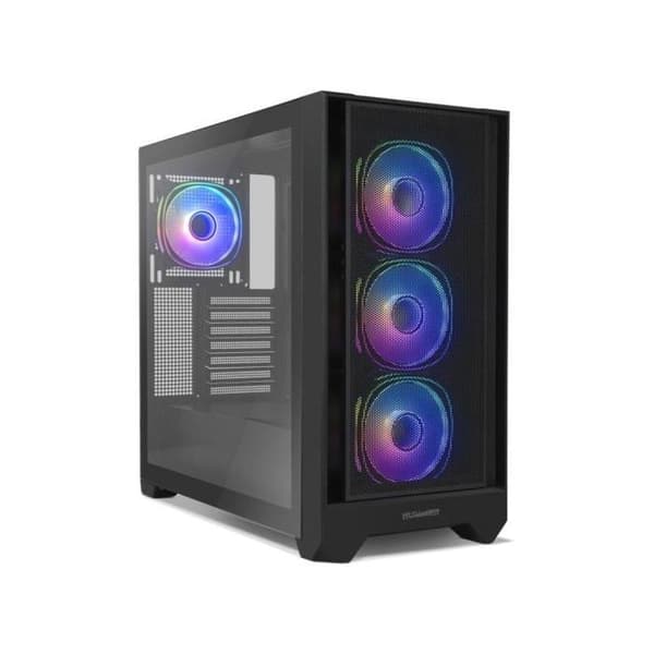 PC-chassi - NOX - Hummer PLASMA - Mid Tower - Utbytbart frontparti - USB-C Svart
