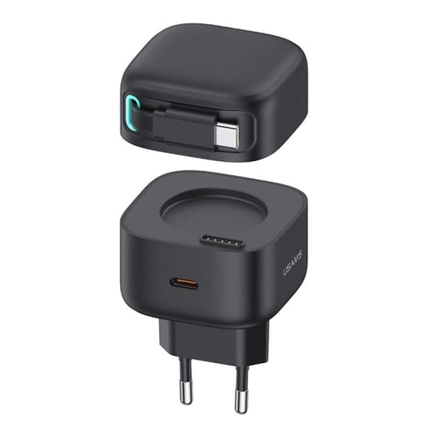 USB-C-laddare - Usams - US-CC202 - 35W - Fällbar kabel - Snabbladdning