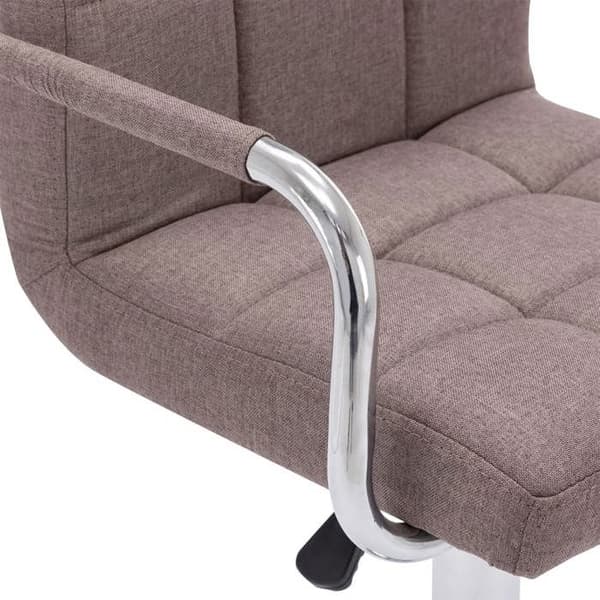 vidaXL Barstol Taupe Tyg 283418