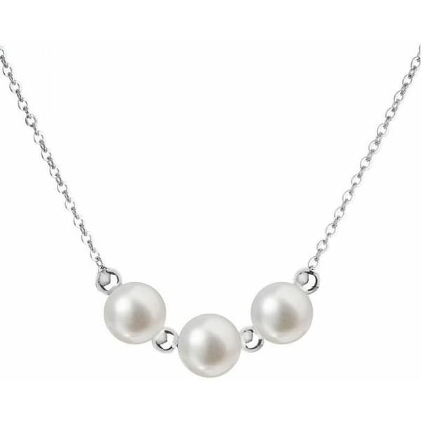 Collier - Evolution Group - Silver - Äkta Pärlor - Modell Pavon 22017.1