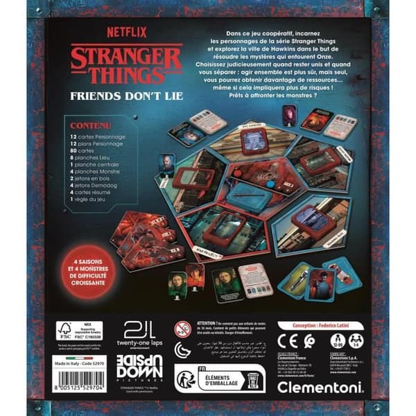 CLEMENTONI - Brädspel - Stranger Things - Vänner ljuger aldrig
