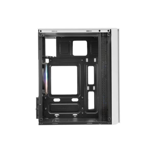 PC-chassi Micro ATX - Mars Gaming - MC300 Vit - Härdat Glas - 3 FRGB Fläktar - Total-Mesh