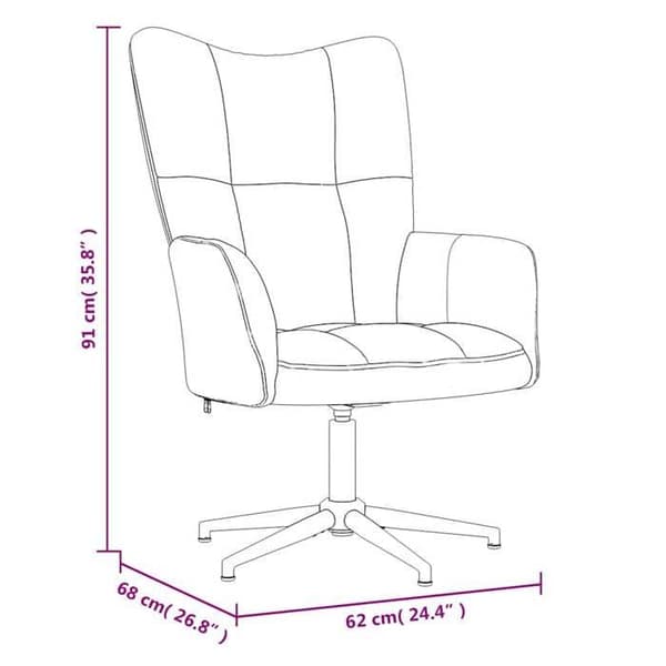 vidaXL Avkopplingsstol Rosa Sammet 328099