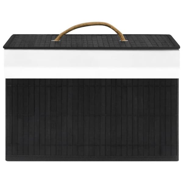vidaXL Bambu Förvaringsboxar 4 st Svart