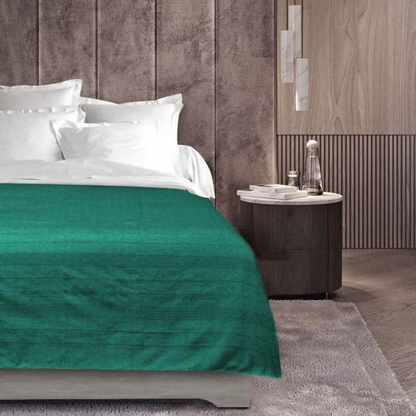 Pläd rullbar 180 x 220 cm – Polycotton – Lucile Émeraude