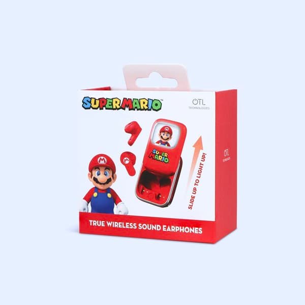 Hörlurar - OTL TECHNOLOGIES - TWS Slide Super Mario Röd