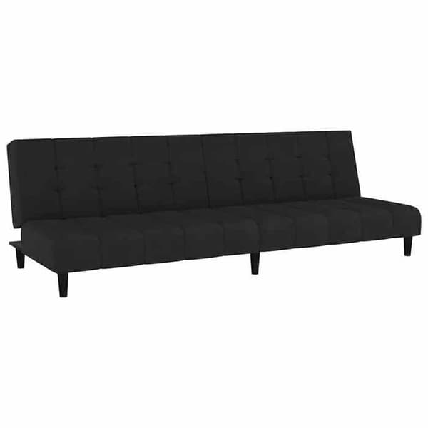vidaXL Sängsoffa 2 platser svart sammet 375769
