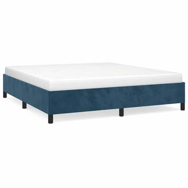vidaXL Sängram utan madrass mörkblå 180x200 cm sammet 347340
